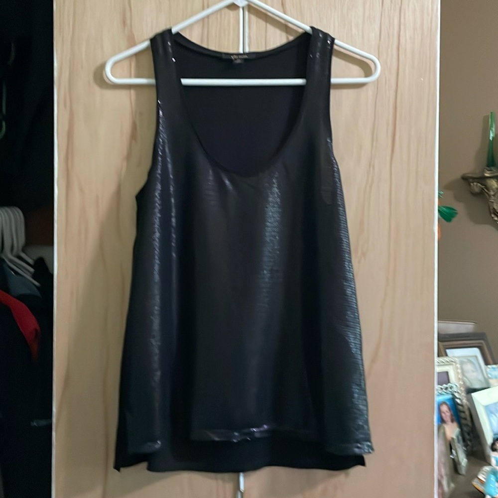 Ella Moss Sequined Black Camisole Size XS